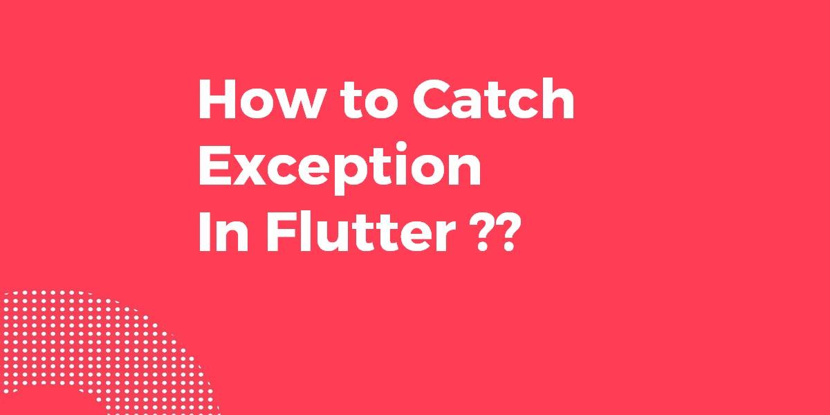 How to Catch Exception In Flutter